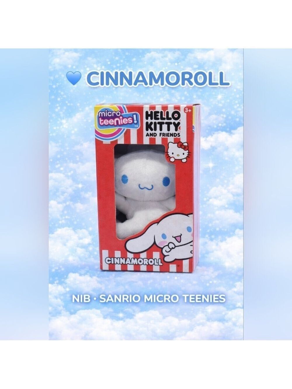 Hello Kitty Micro Teenies Cinnamoroll Plush NIB Sanrio Mini Kawaii Toy